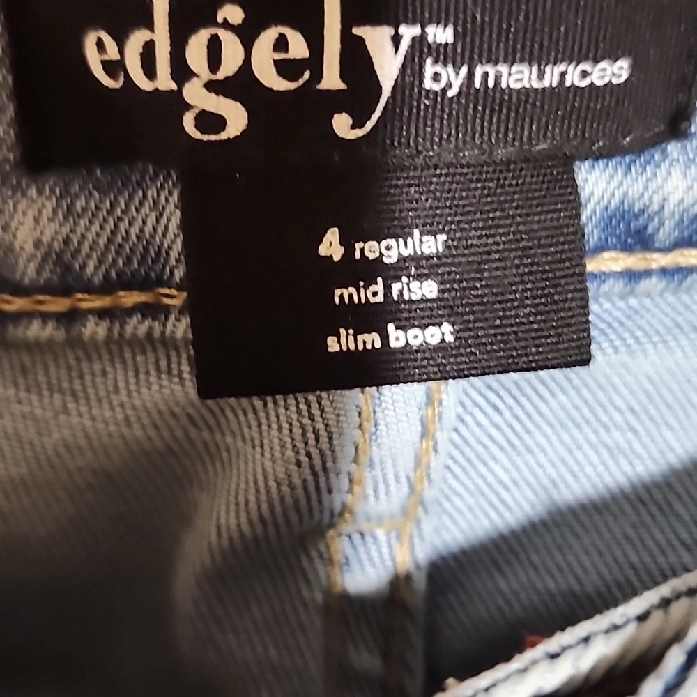 Edgely Maurices Light Blue Jeans womens 4R number 5092 - Picture 7 of 7